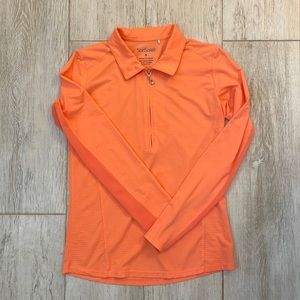 SanSoleil Mock Long Sleeve Golf Shirt